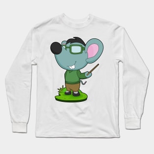 Mouse Teacher Pointer Long Sleeve T-Shirt